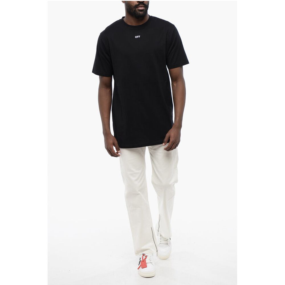 Off-White Black Cotton ARROW Crew-neck T-shirt | Regal Royce
