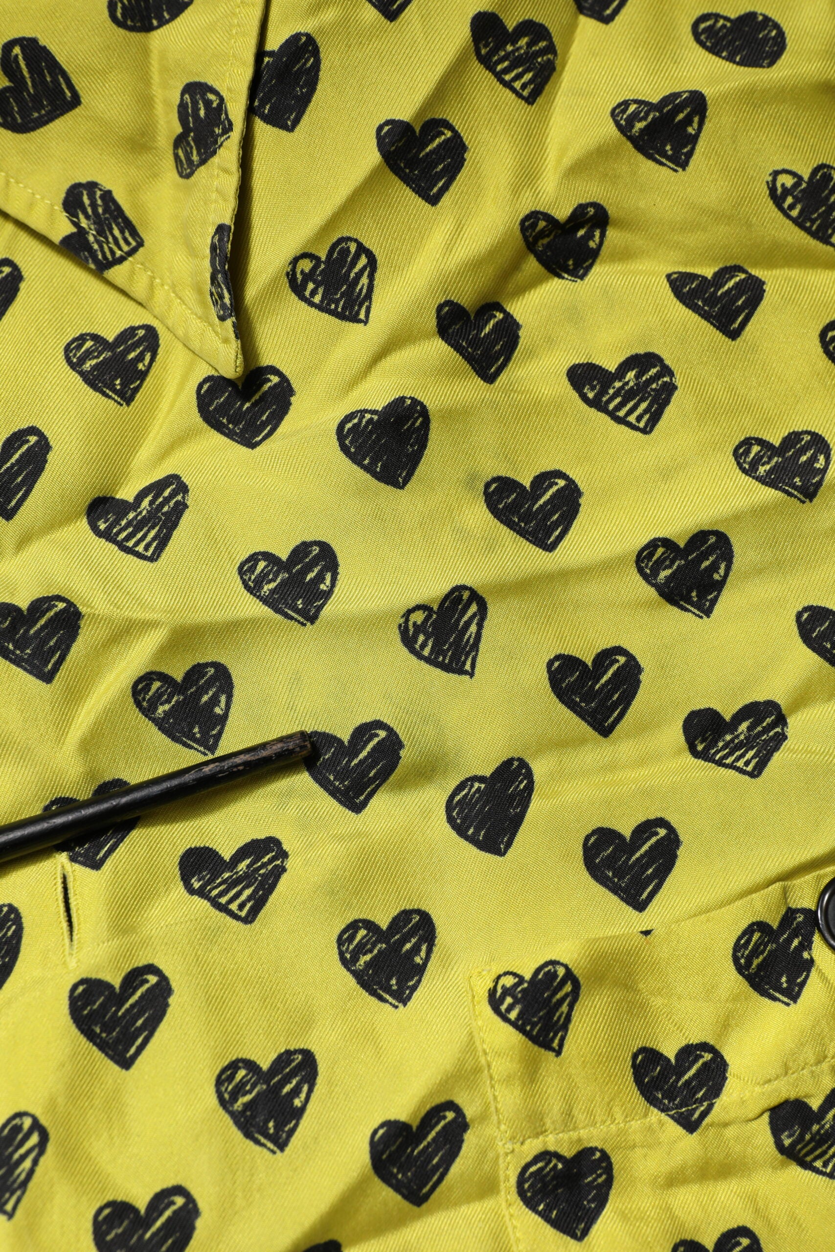 Dolce & Gabbana Yellow Heart Short Sleeves Men Casual Shirt | Regal Royce