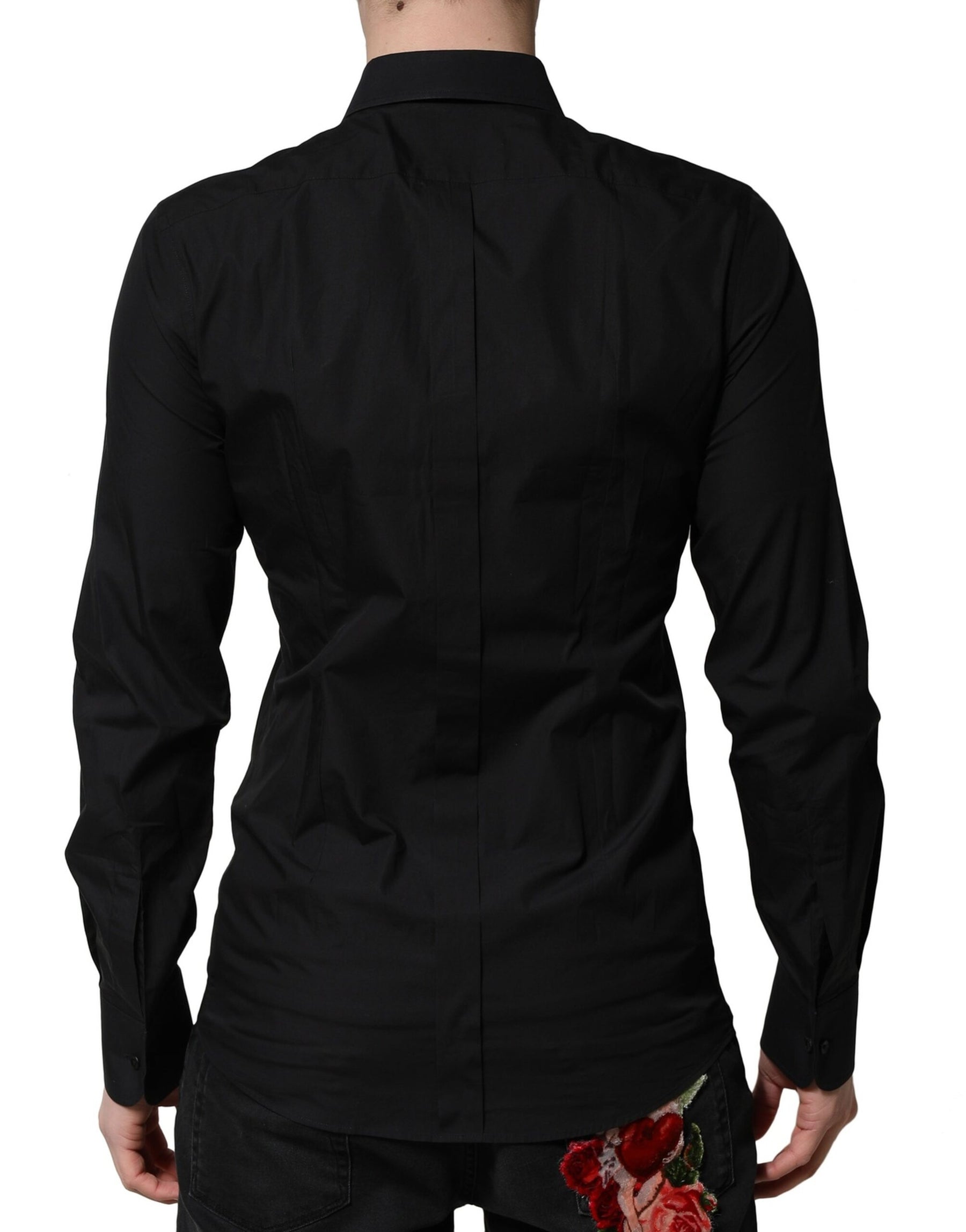 Dolce & Gabbana Black GOLD Long Sleeves Dress Formal Shirt | Regal Royce