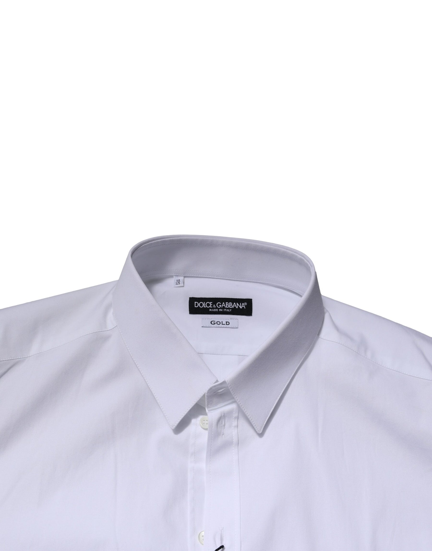 Dolce & Gabbana White GOLD Long Sleeves Dress Formal Shirt | Regal Royce