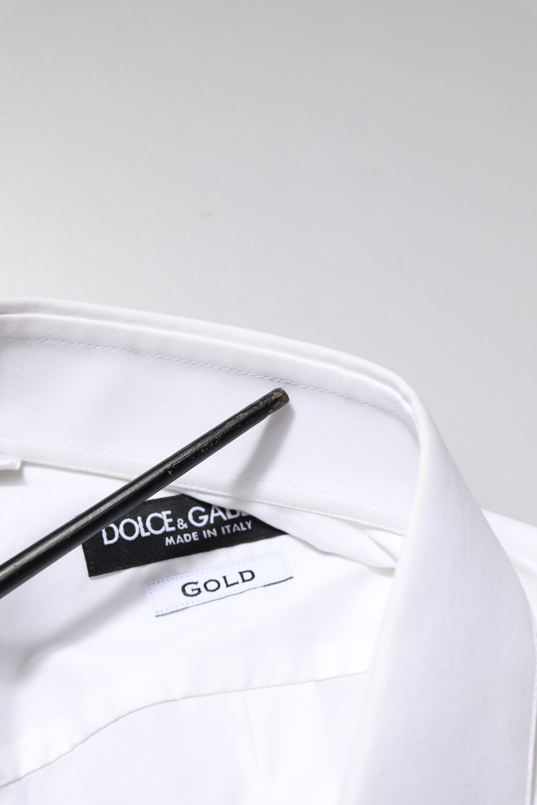 Dolce & Gabbana White GOLD Long Sleeves Dress Formal Shirt | Regal Royce