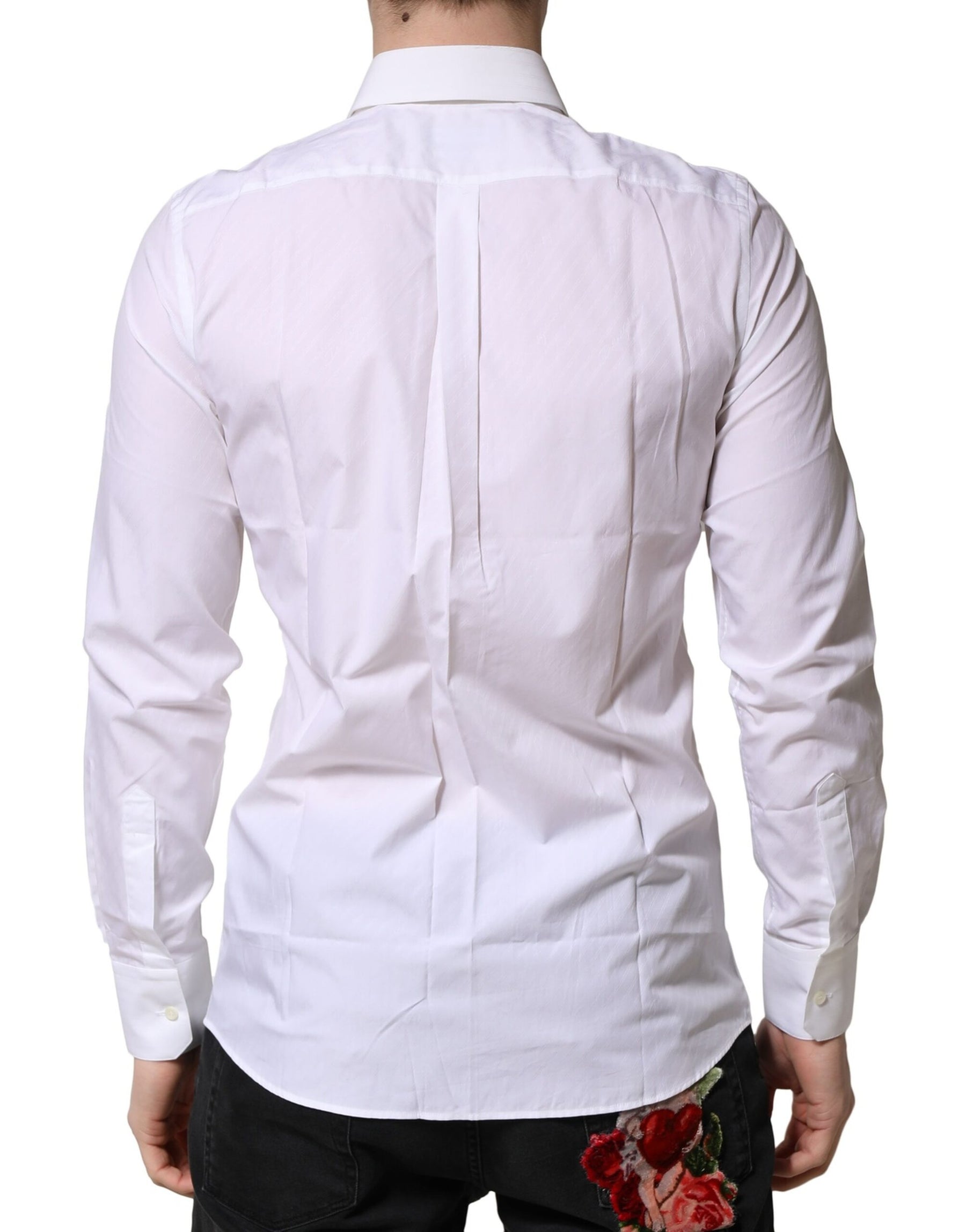 Dolce & Gabbana White MARTINI Long Sleeves Dress Formal Shirt | Regal Royce