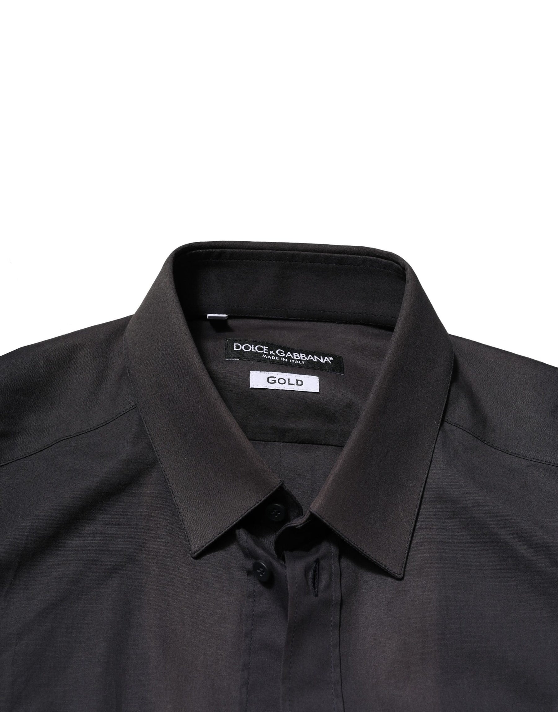 Dolce & Gabbana Blue Cotton GOLD Long Sleeves Formal Shirt | Regal Royce