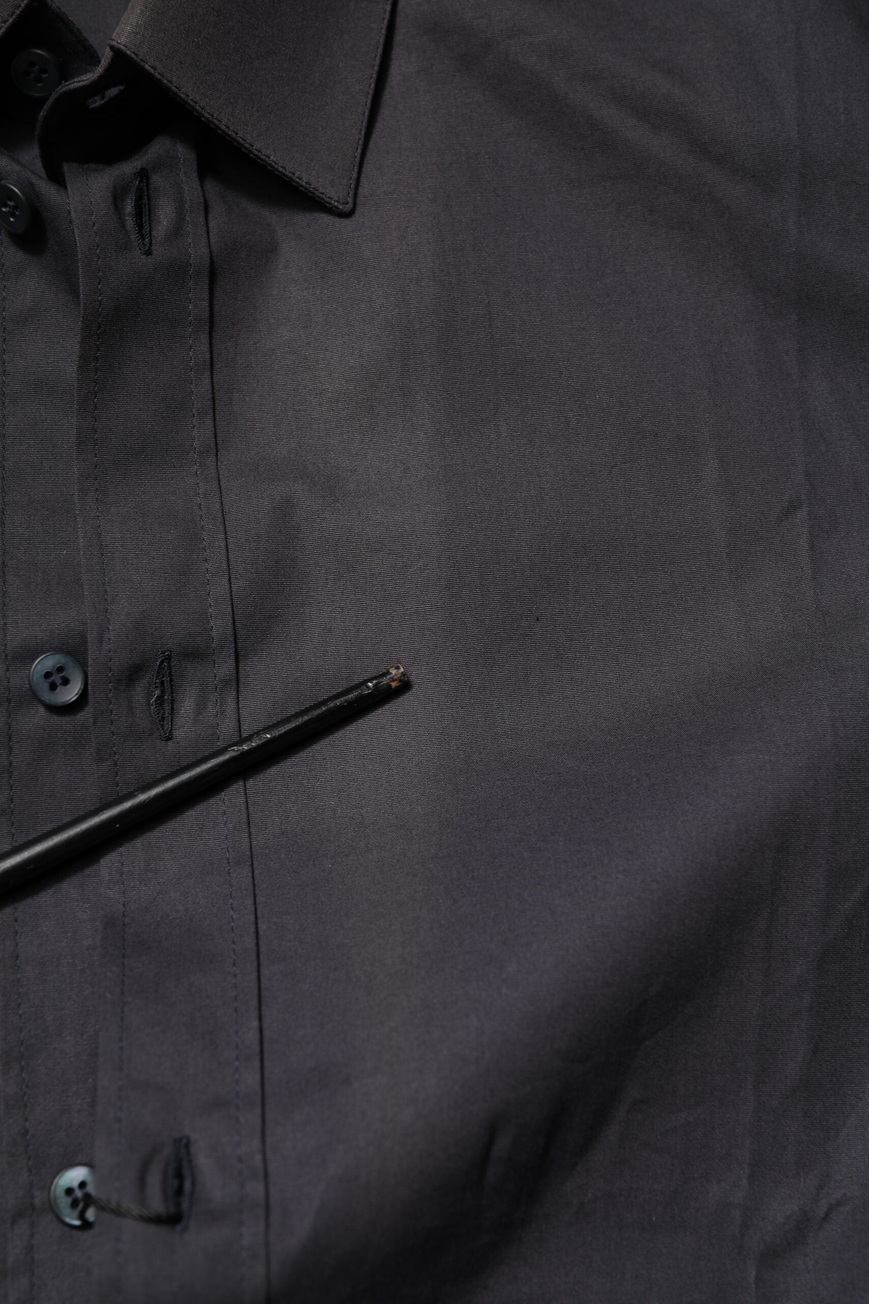 Dolce & Gabbana Blue Cotton GOLD Long Sleeves Formal Shirt | Regal Royce