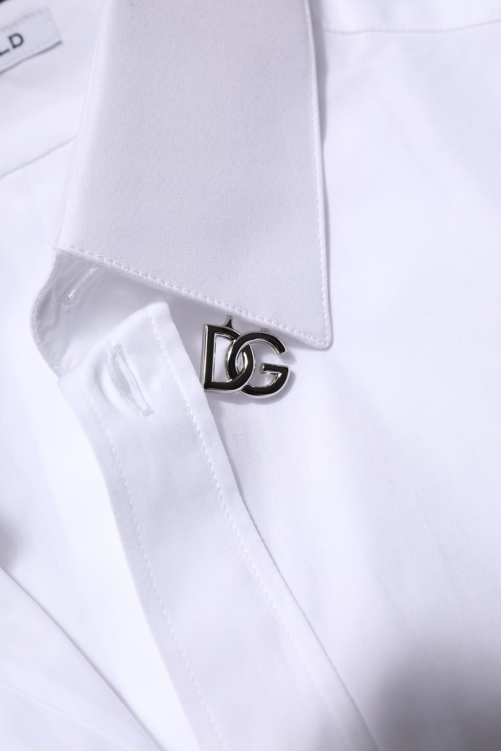 Dolce & Gabbana White Cotton GOLD Long Sleeves Formal Shirt | Regal Royce