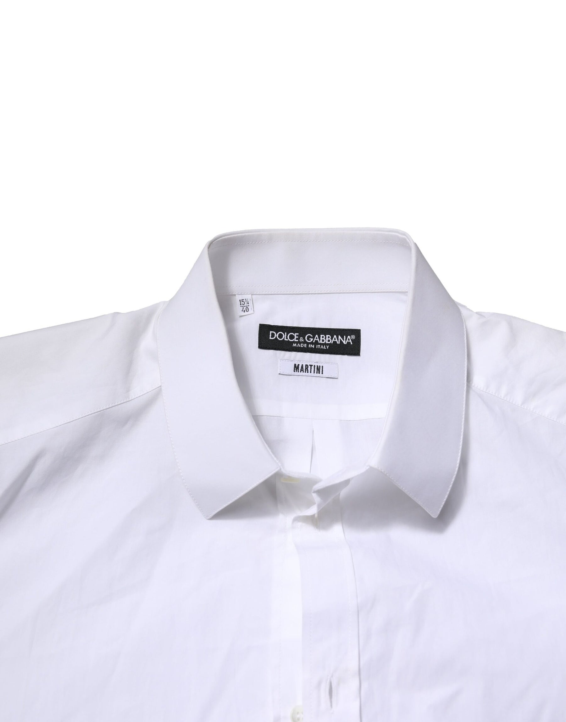 Dolce & Gabbana White MARTINI Long Sleeves Men Formal Shirt | Regal Royce