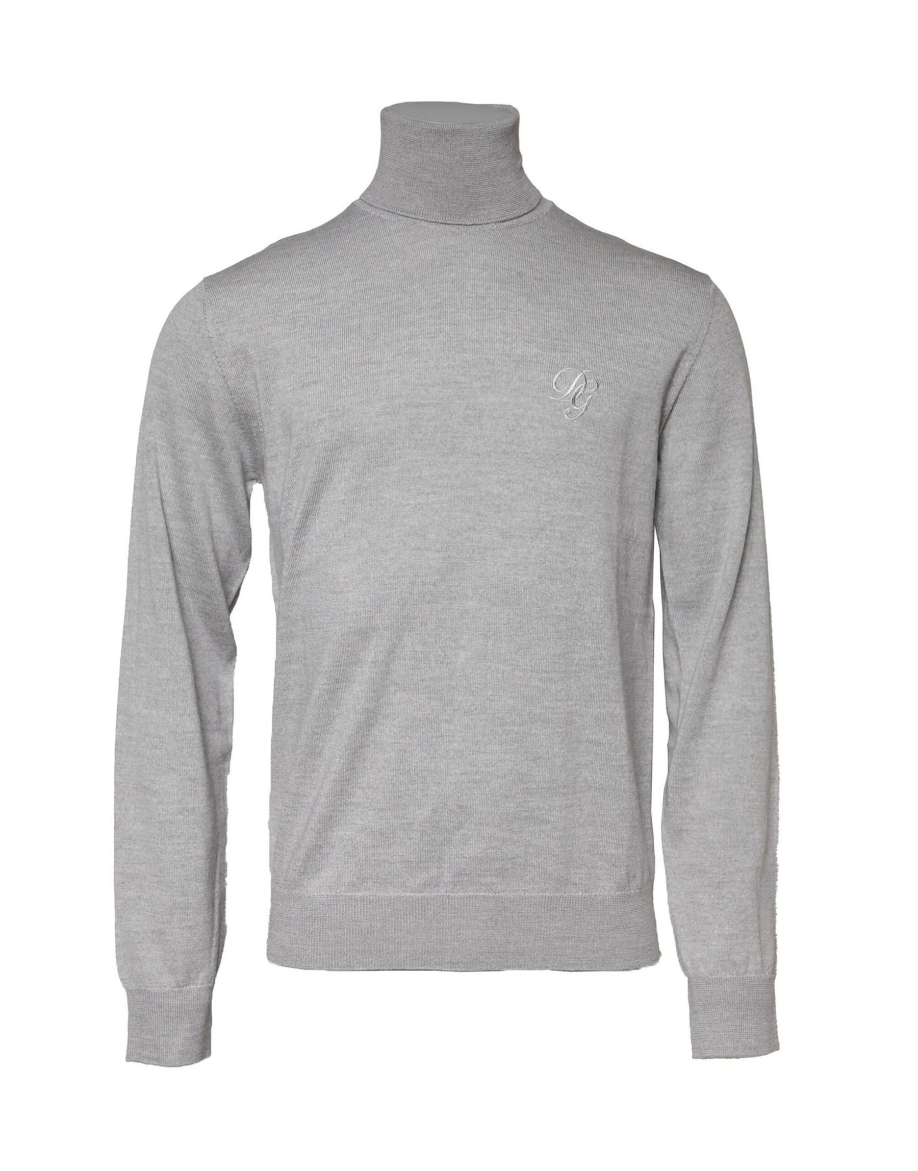 Dolce & Gabbana Gray Long Sleeve Turtleneck Pullover Sweater | Regal Royce