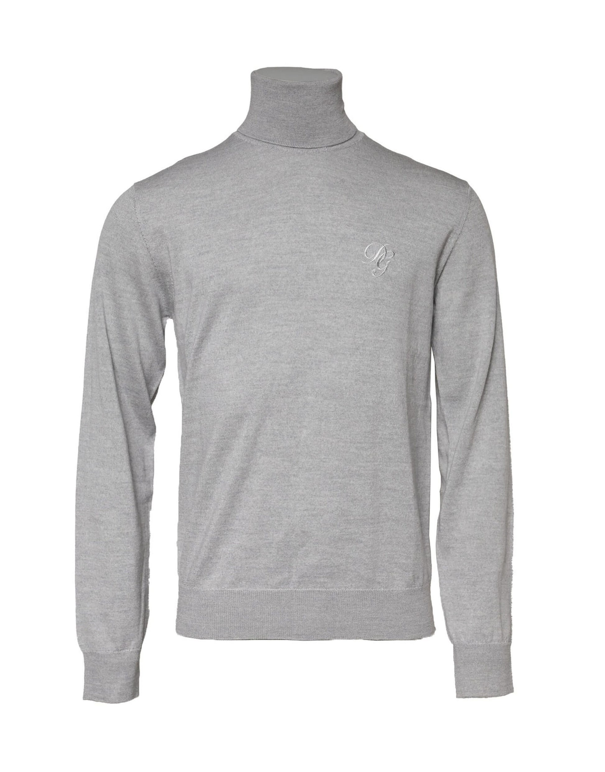 Dolce & Gabbana Gray Long Sleeve Turtleneck Pullover Sweater