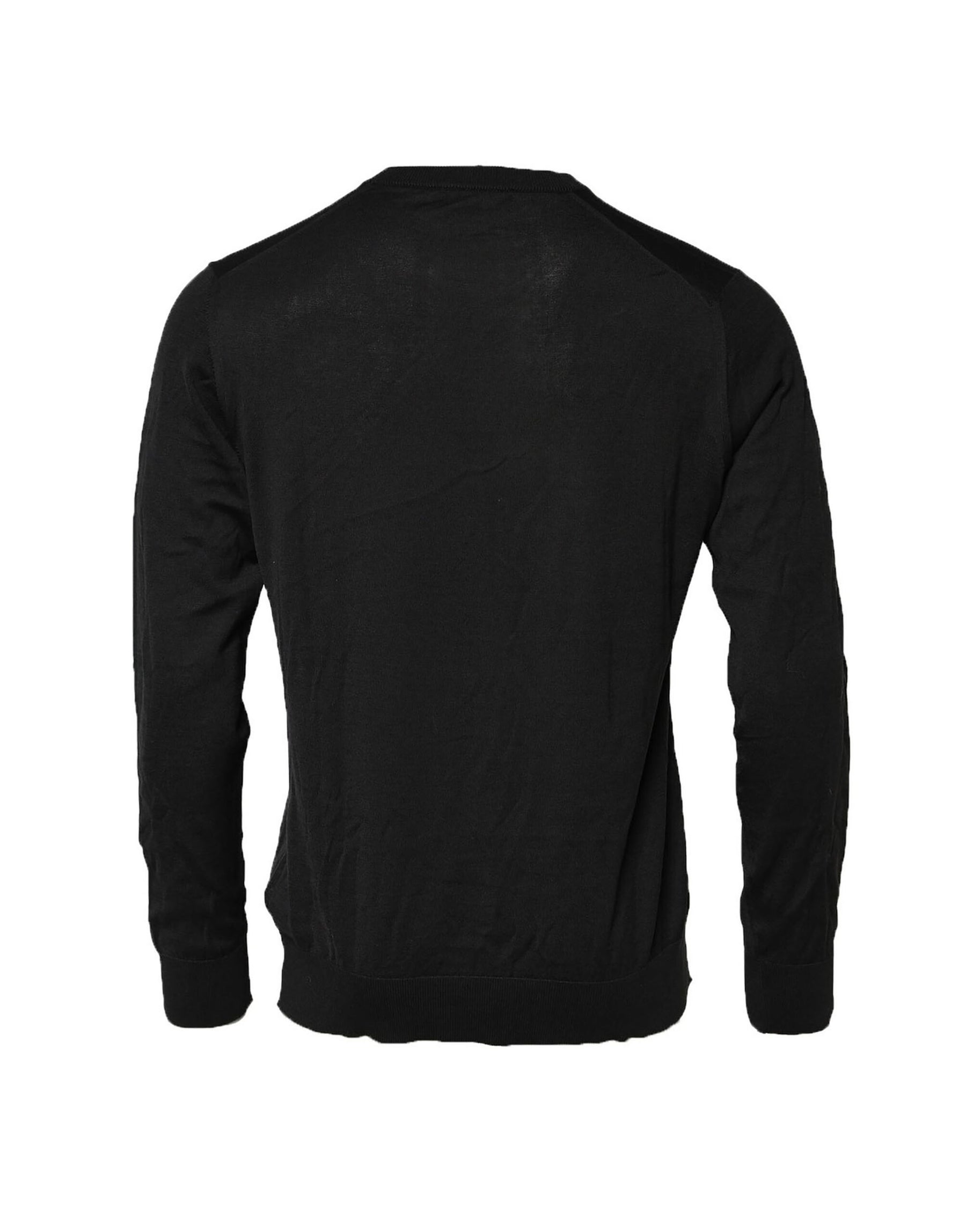 Dolce & Gabbana Black Cotton DG Logo Men Sweatshirt Sweater | Regal Royce
