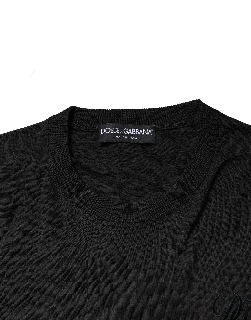 Dolce & Gabbana Black Cotton DG Logo Men Sweatshirt Sweater