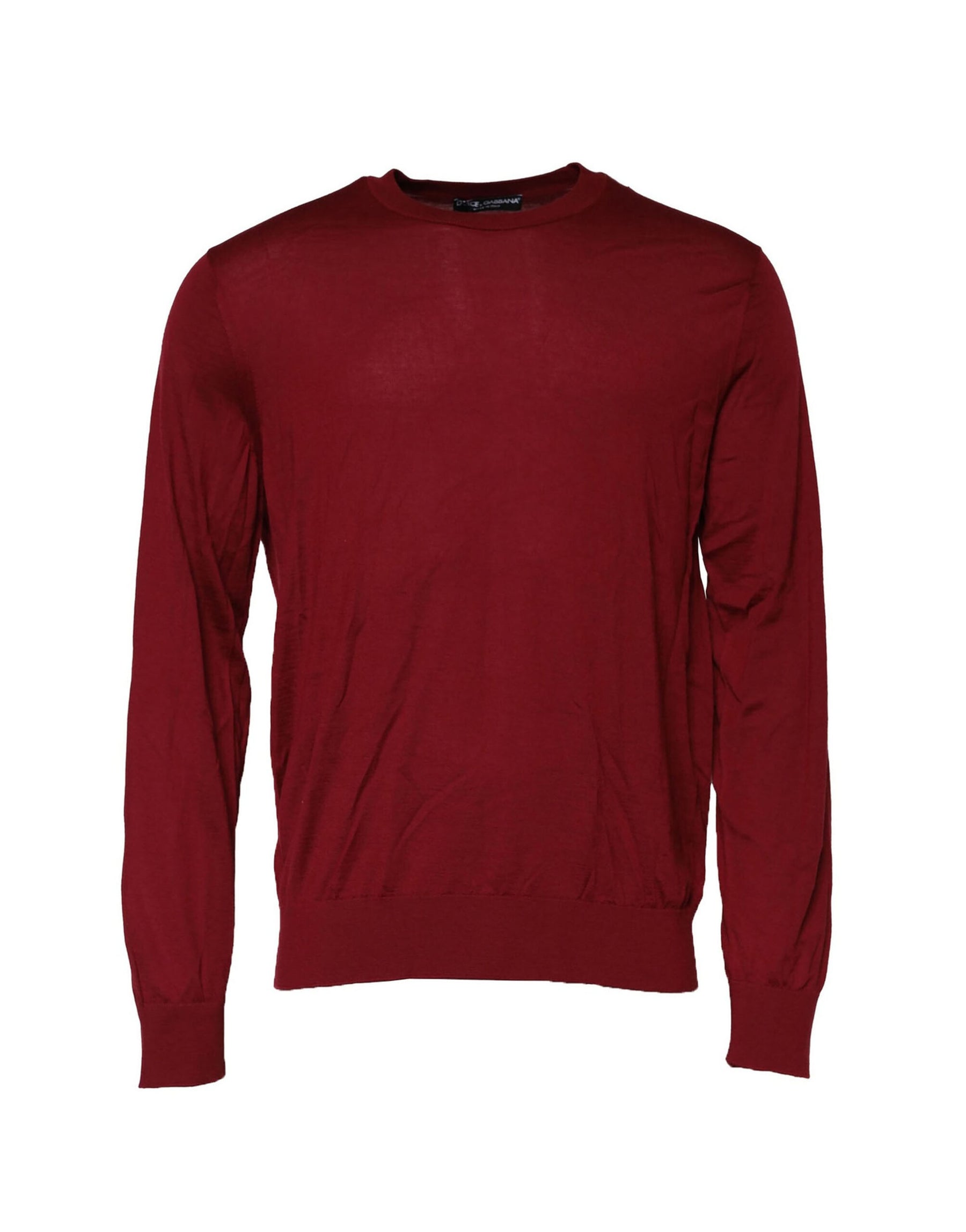 Dolce & Gabbana Maroon Cashmere Crew Neck Sweatshirt Sweater | Regal Royce