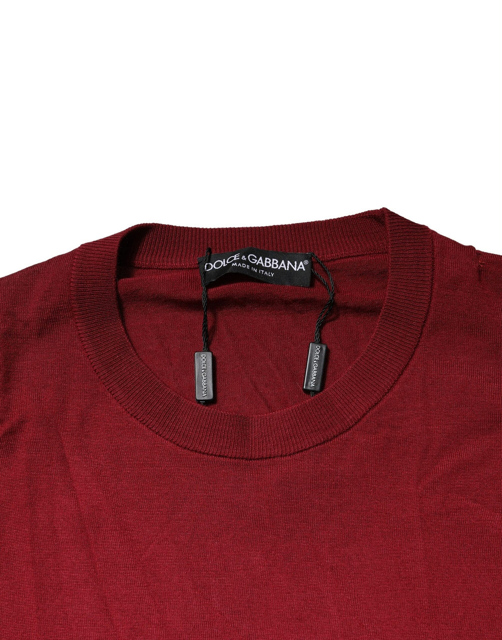 Dolce & Gabbana Maroon Cashmere Crew Neck Sweatshirt Sweater