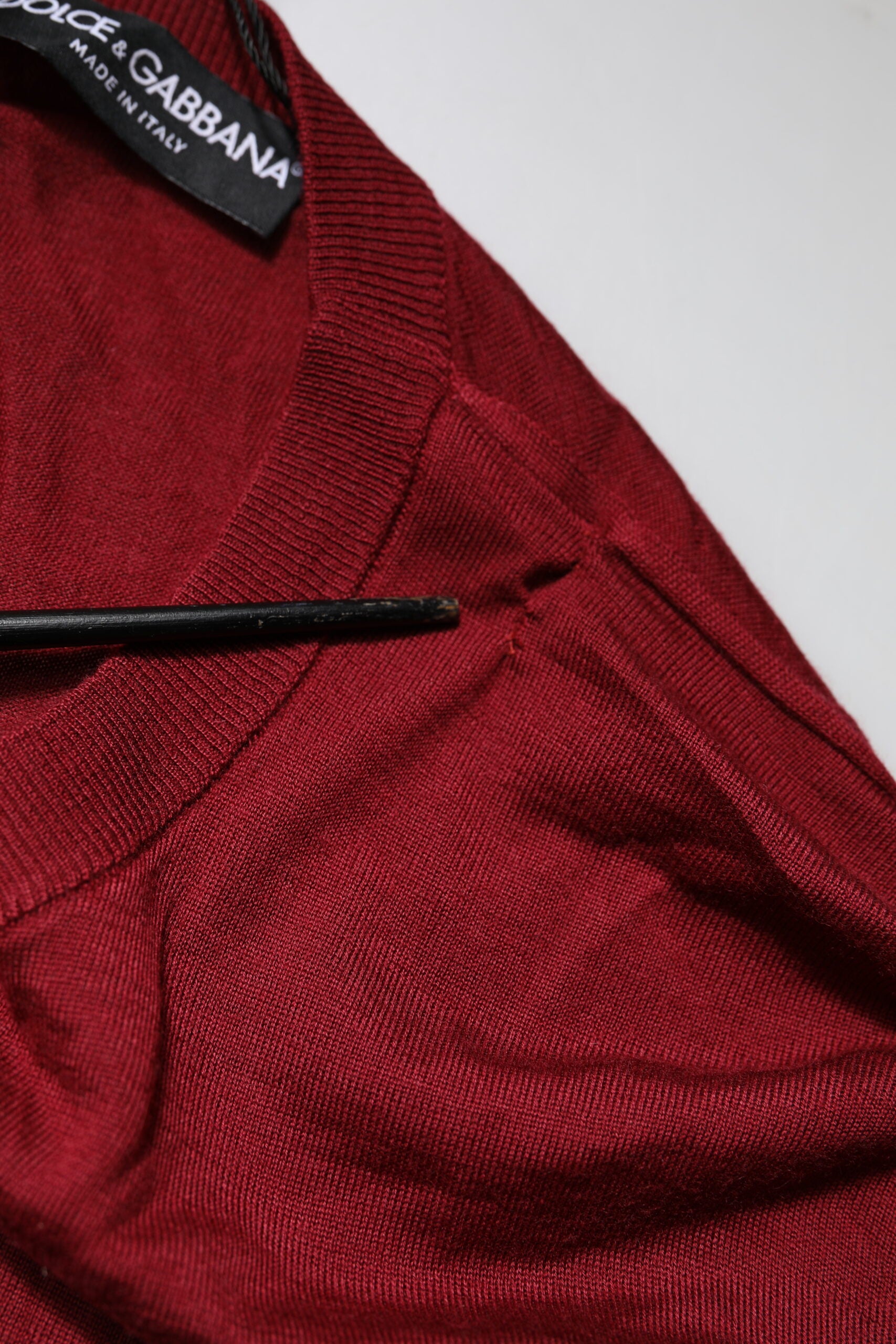 Dolce & Gabbana Maroon Cashmere Crew Neck Sweatshirt Sweater | Regal Royce