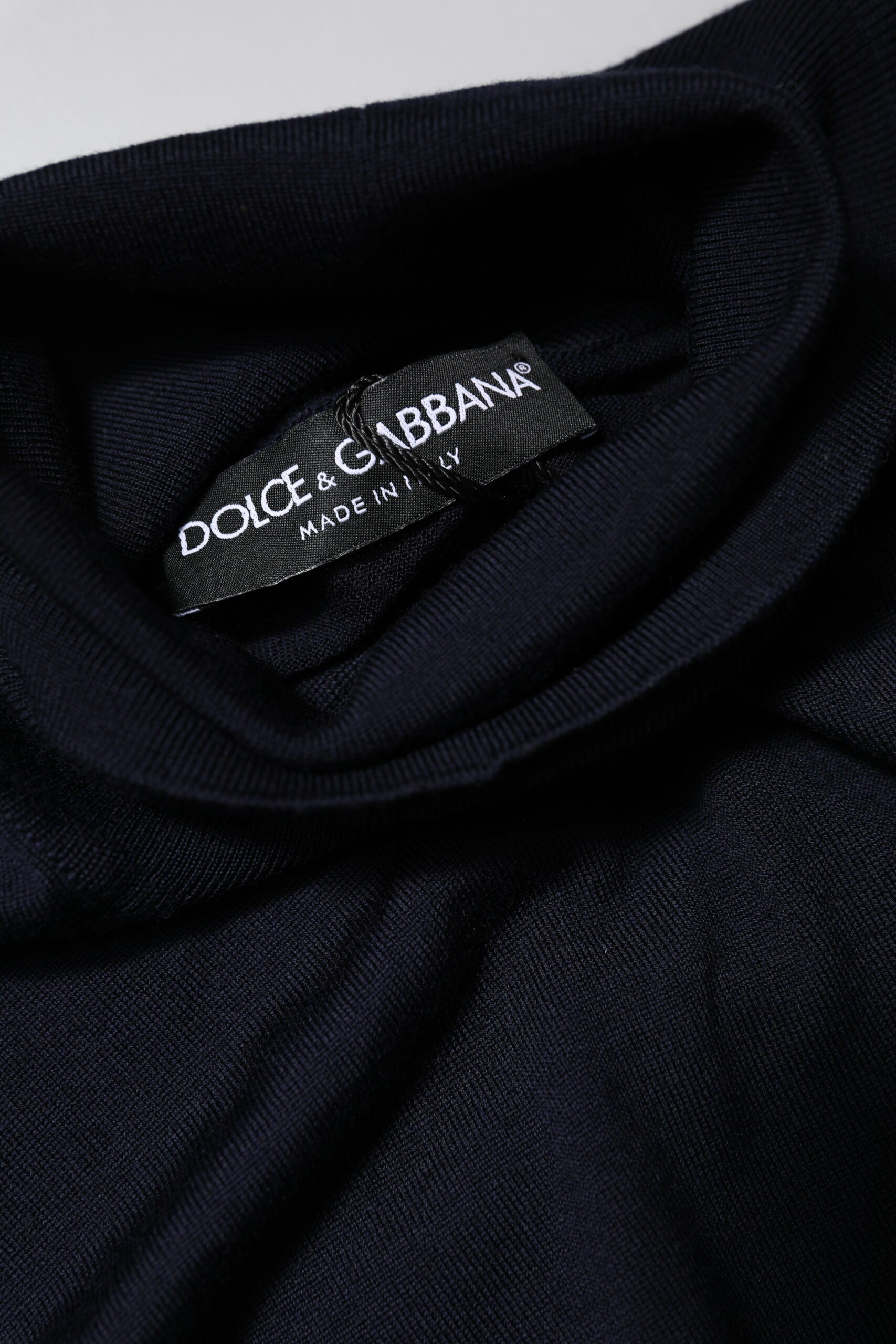 Dolce & Gabbana Blue Long Sleeve Turtleneck Pullover Sweater | Regal Royce