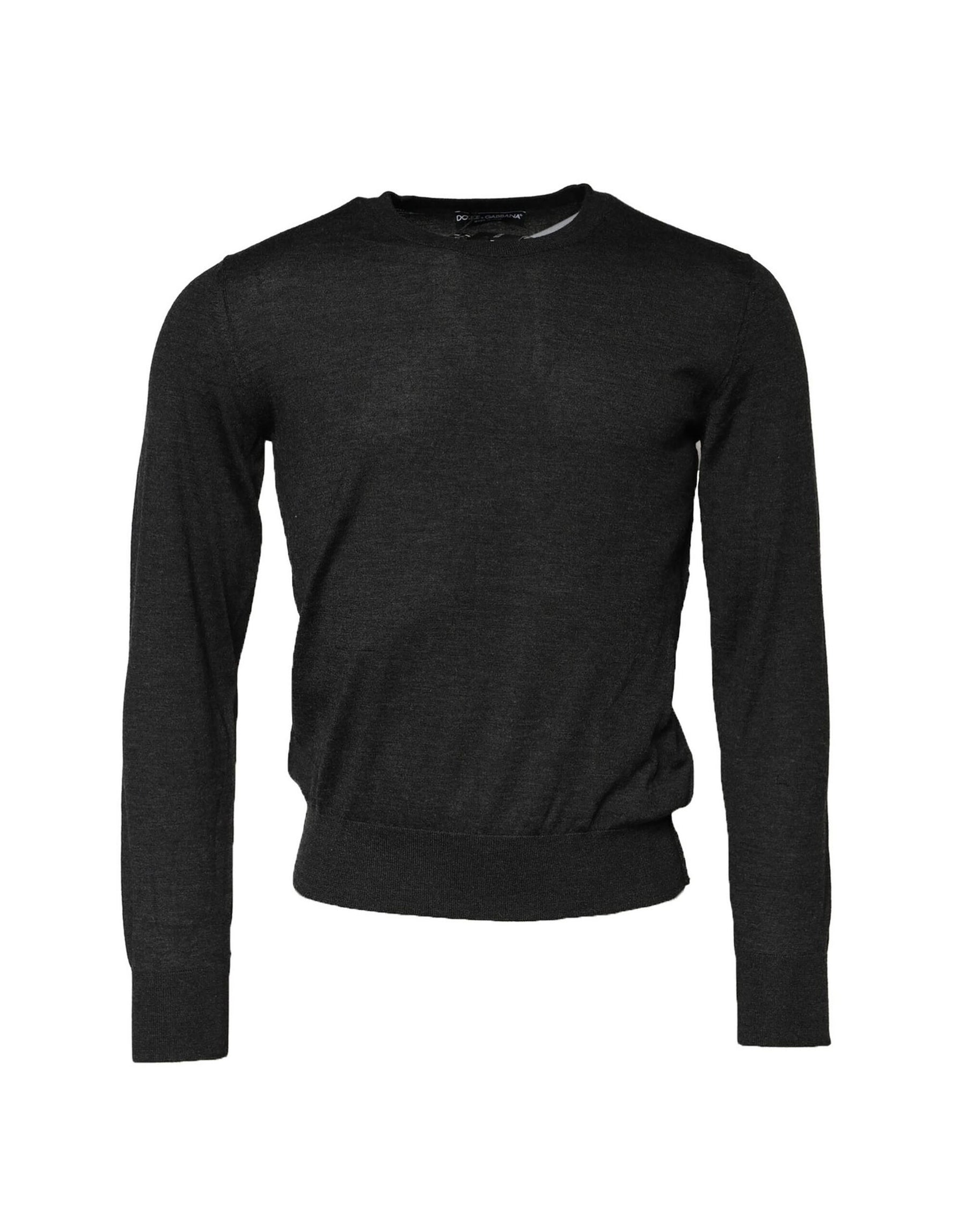 Dolce & Gabbana Gray Cashmere Crew Neck Sweatshirt Sweater | Regal Royce