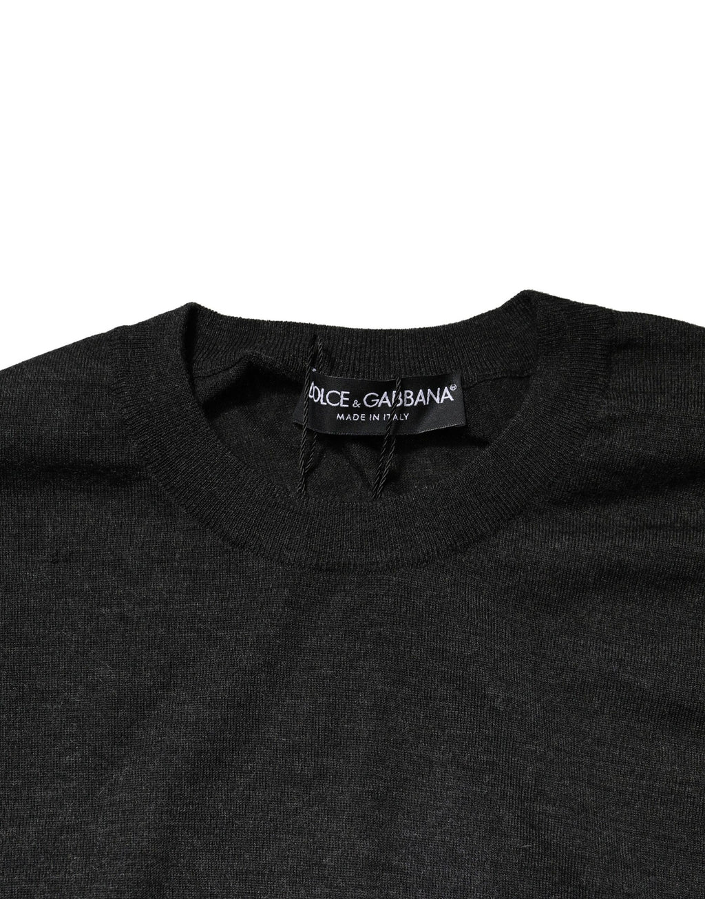 Dolce & Gabbana Gray Long Sleeve Crew Neck Pullover Sweater