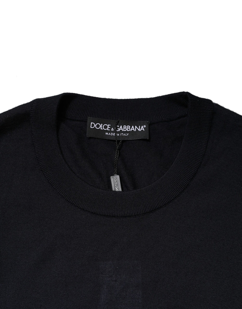 Dolce & Gabbana Black Cashmere Crew Neck Sweatshirt Sweater
