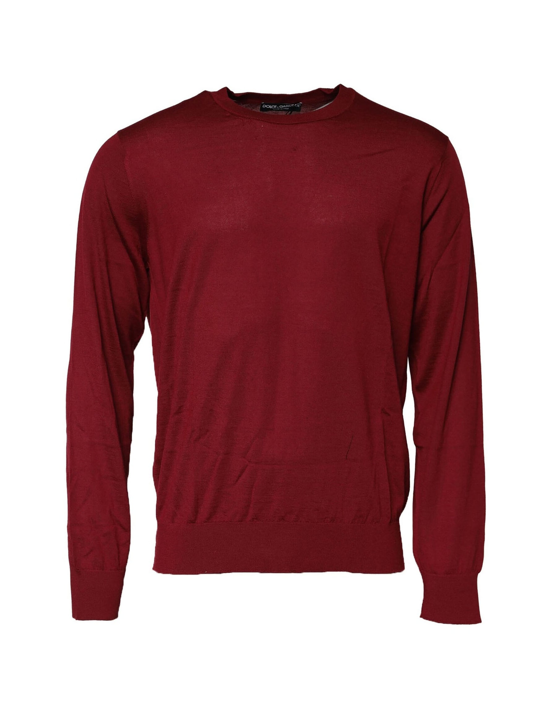 Dolce & Gabbana Maroon Cashmere Crew Neck Sweatshirt Sweater | Regal Royce