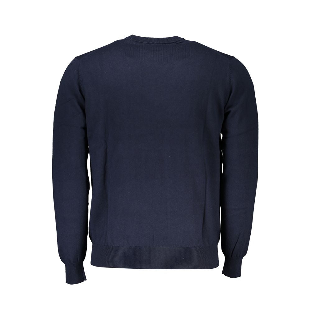 Harmont & Blaine Crew Neck Embroidered Blue Sweater | Regal Royce