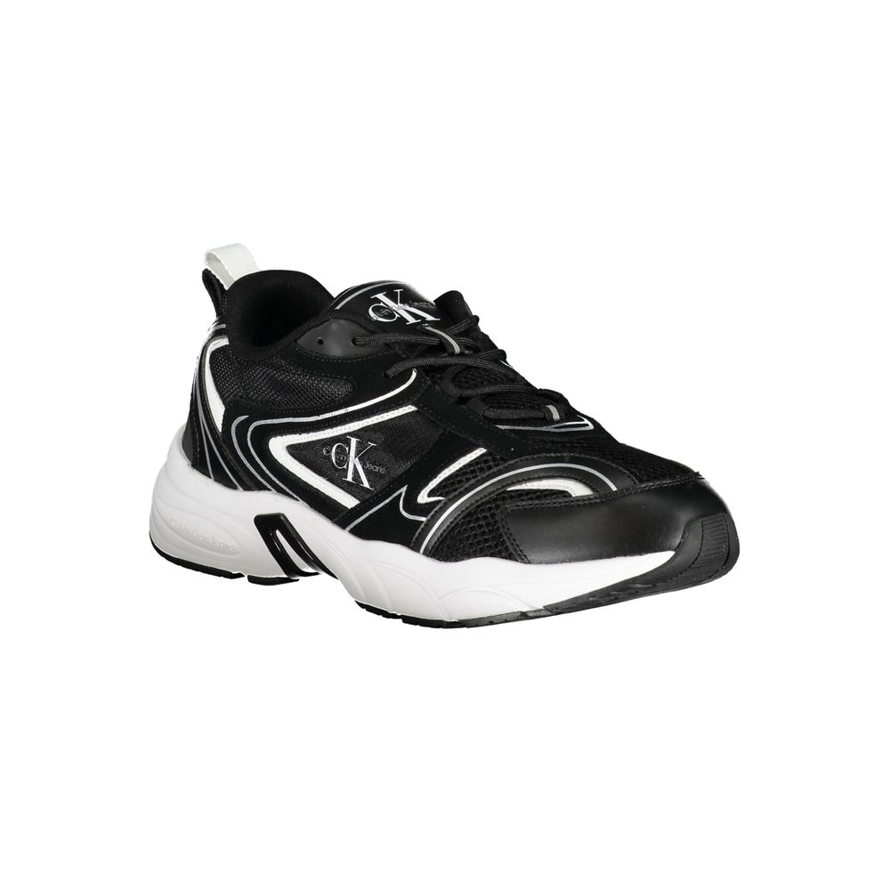 Calvin Klein Black Polyurethane Men's Sneaker | Regal Royce
