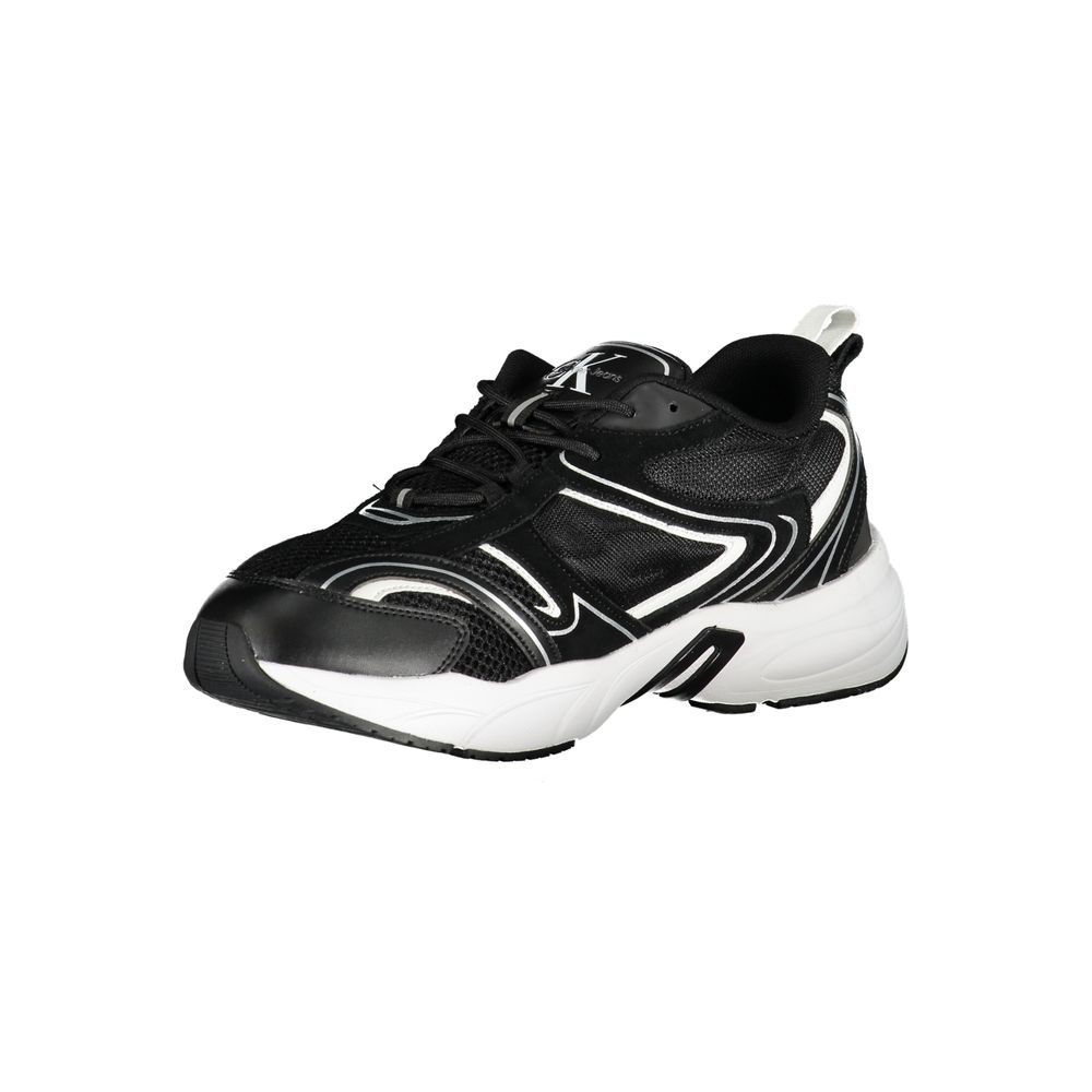 Calvin Klein Black Polyurethane Men's Sneaker | Regal Royce