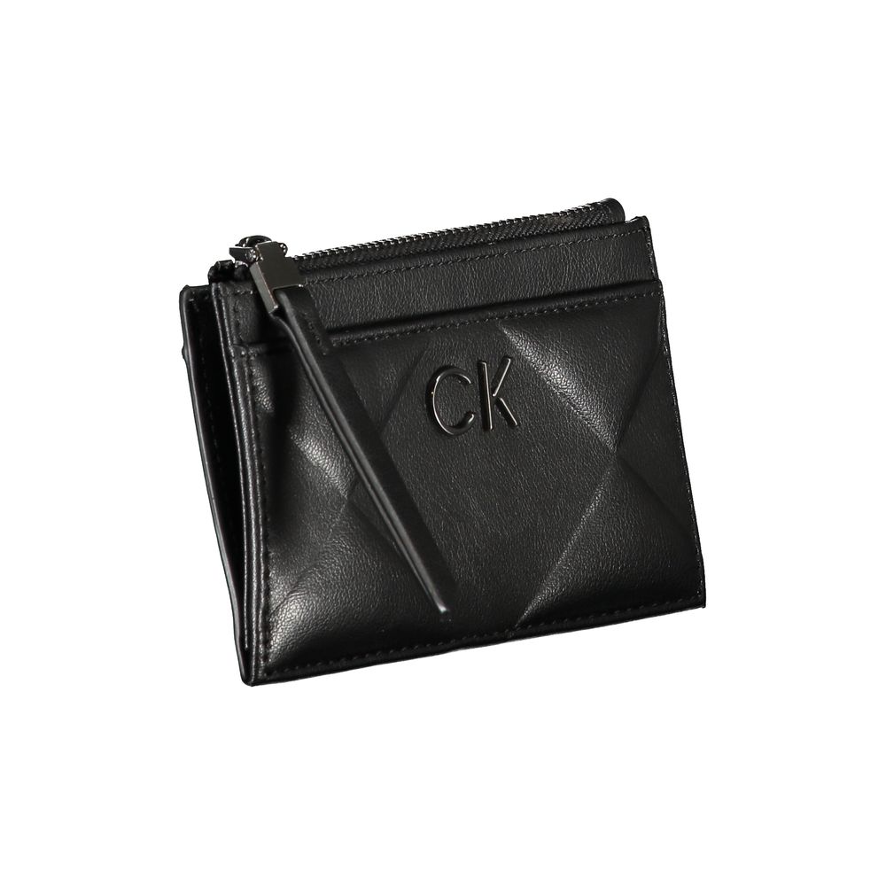 Calvin Klein Sleek Black Zip Wallet with Contrast Detailing | Regal Royce