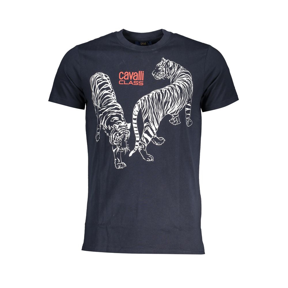 Cavalli Class Blu Cotton Mens T-Shirt | Regal Royce
