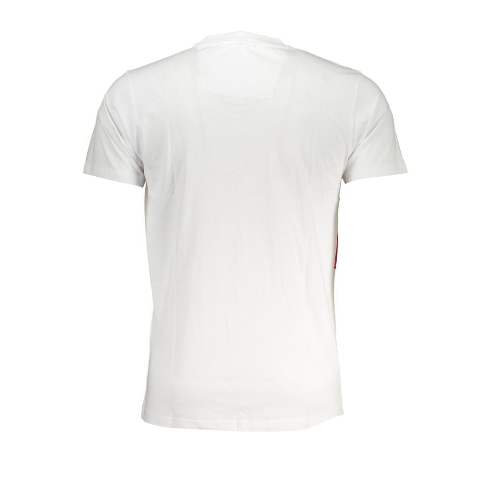 Cavalli Class Bianco Cotton Men T-Shirt | Regal Royce