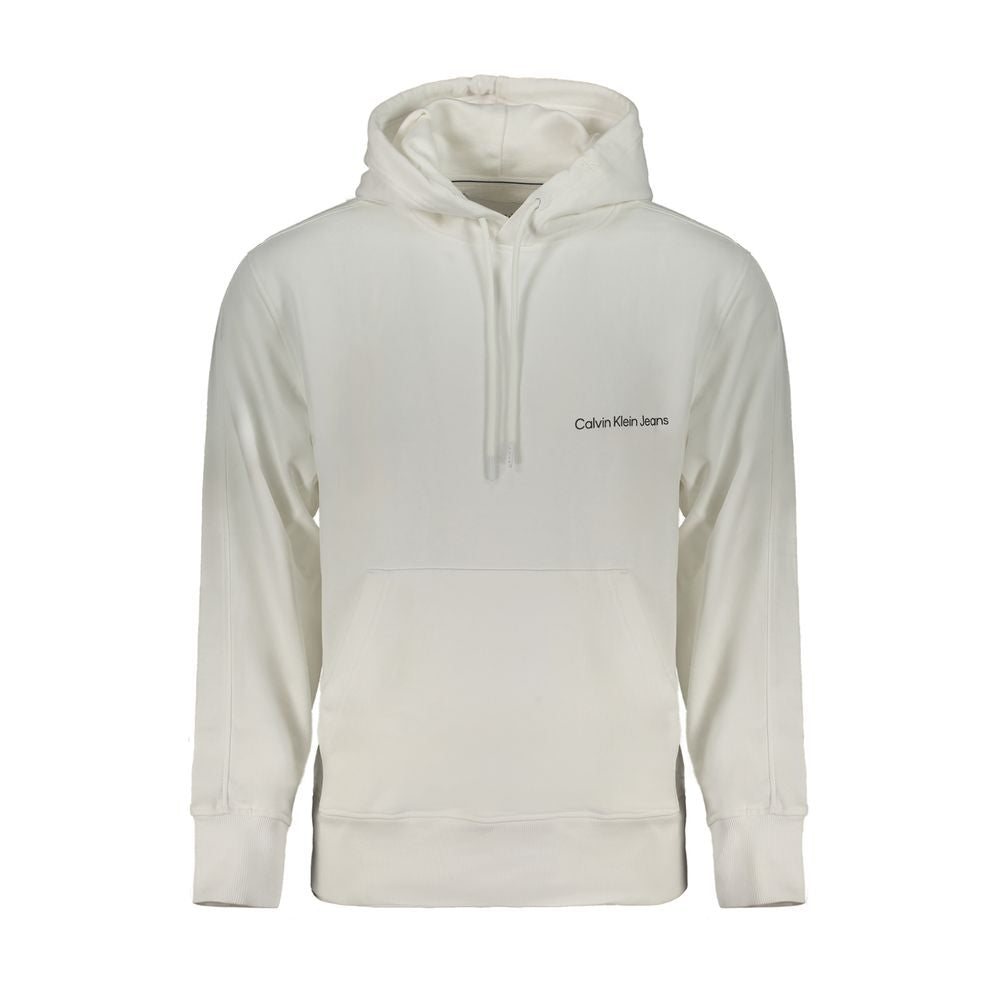 Calvin Klein White Cotton Men's Hooded Sweatshirt | Regal Royce
