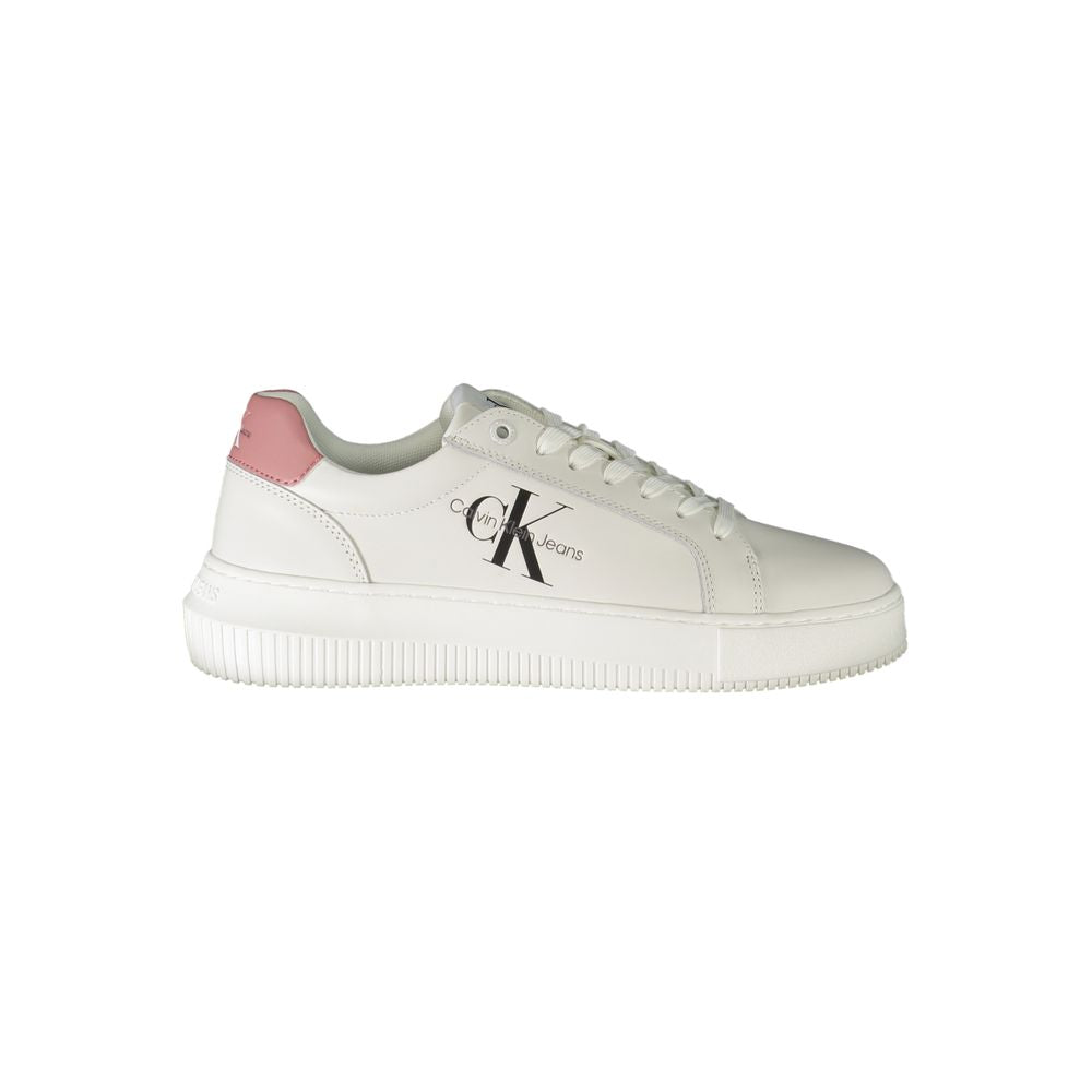 Calvin Klein White Leather Women Sneaker | Regal Royce