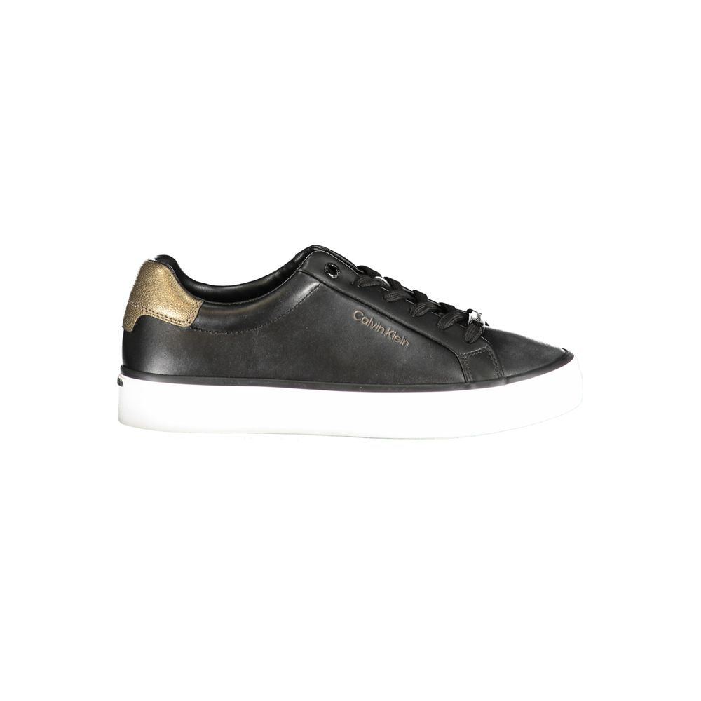 Calvin Klein Black Leather Women Sneaker | Regal Royce