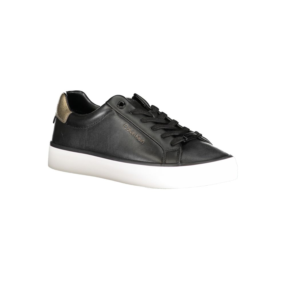 Calvin Klein Black Leather Women Sneaker | Regal Royce