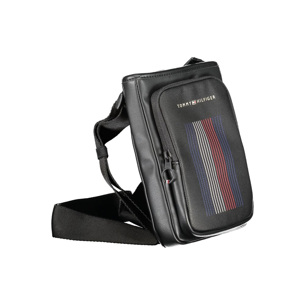 Tommy Hilfiger Black Polyurethane Men Shoulder Bag | Regal Royce