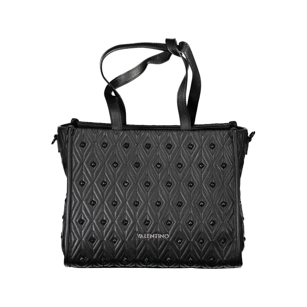 Mario Valentino Black Polyurethane Women Handbag | Regal Royce
