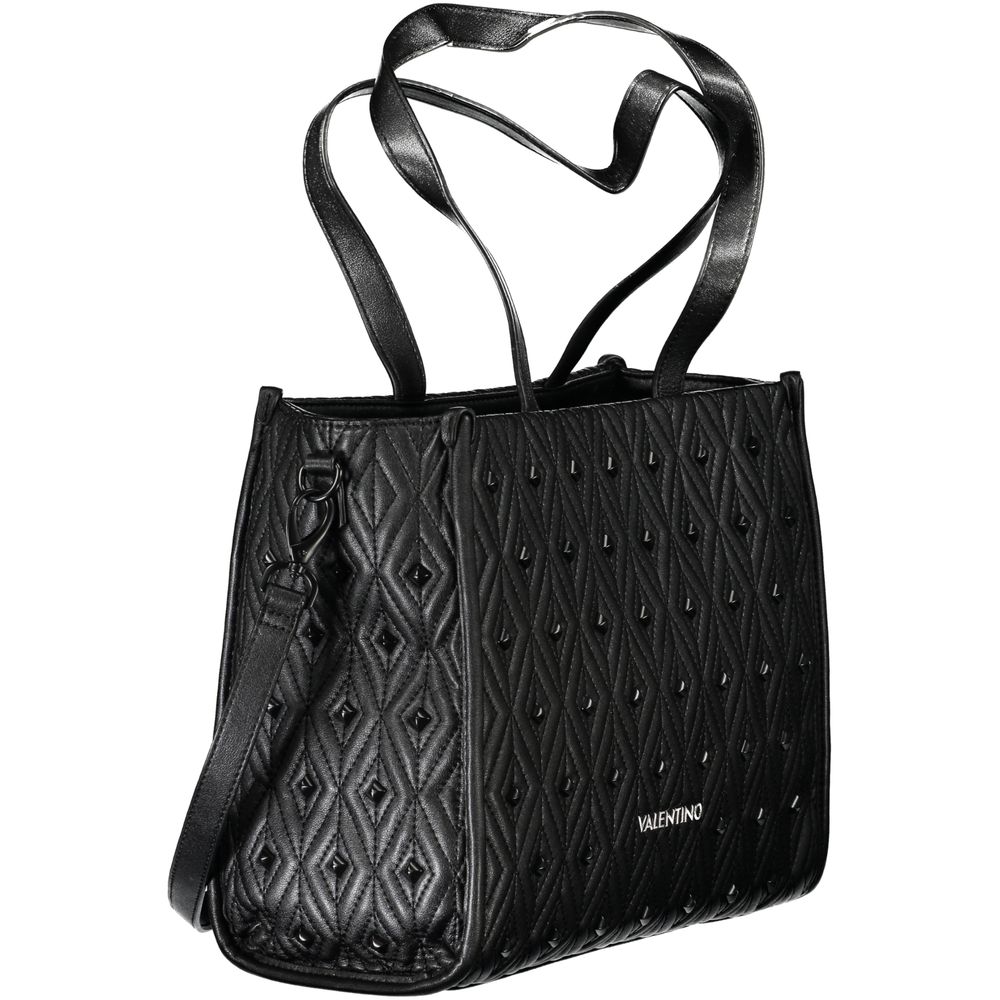 Mario Valentino Black Polyurethane Women Handbag | Regal Royce