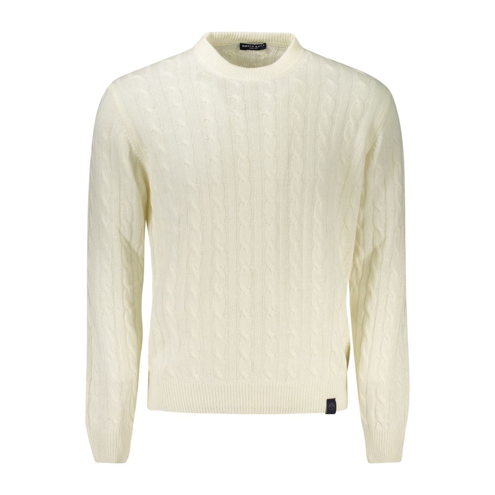 North Sails White Wool Men Sweater | Regal Royce