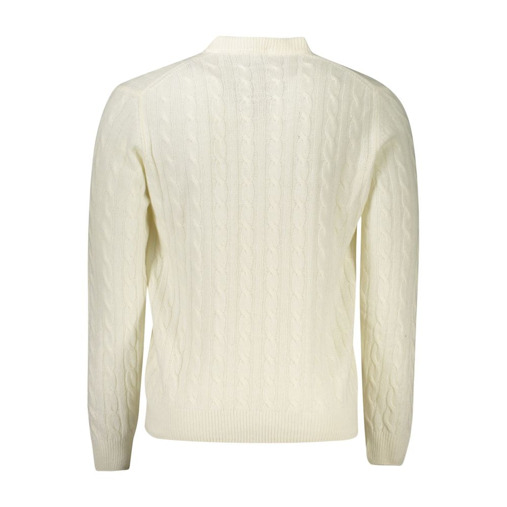 North Sails White Wool Men Sweater | Regal Royce