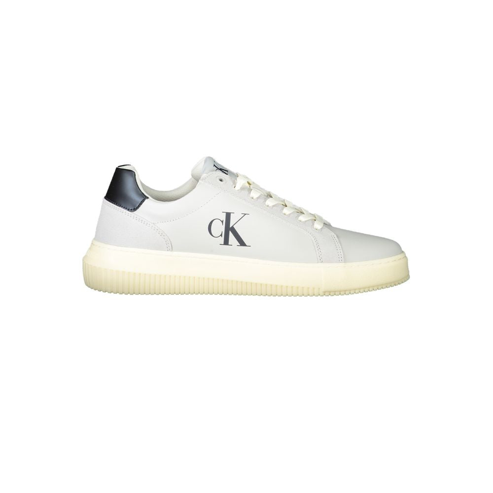 Calvin Klein White Polyurethane Men's Sneaker | Regal Royce