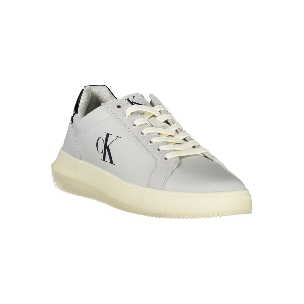 Calvin Klein White Polyurethane Men's Sneaker | Regal Royce