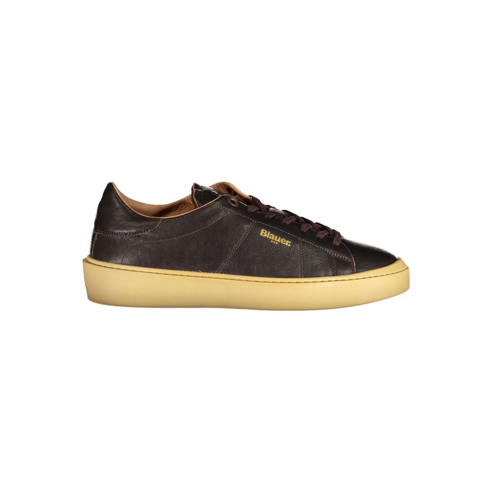 Blauer Marrone Leather Men Sneaker | Regal Royce