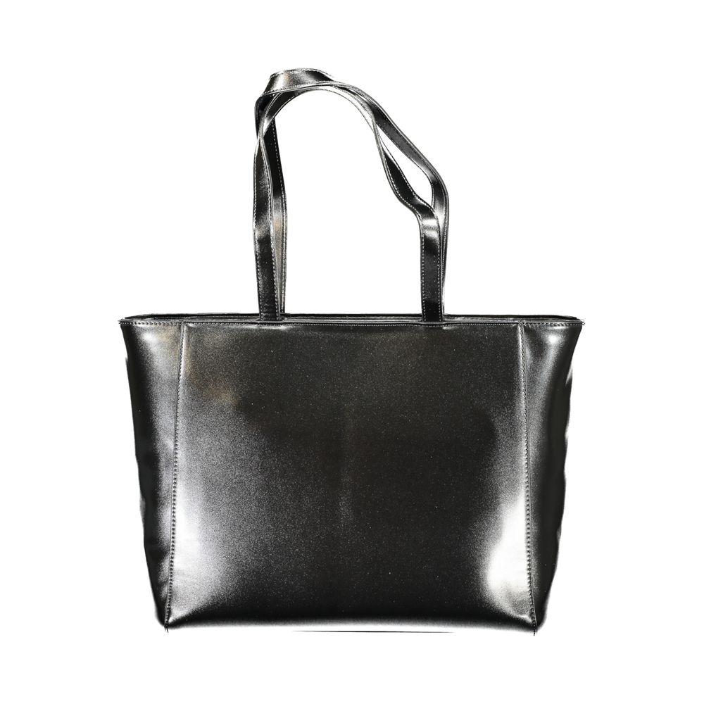 Mario Valentino Black Polyurethane Women Shoulder Bag | Regal Royce