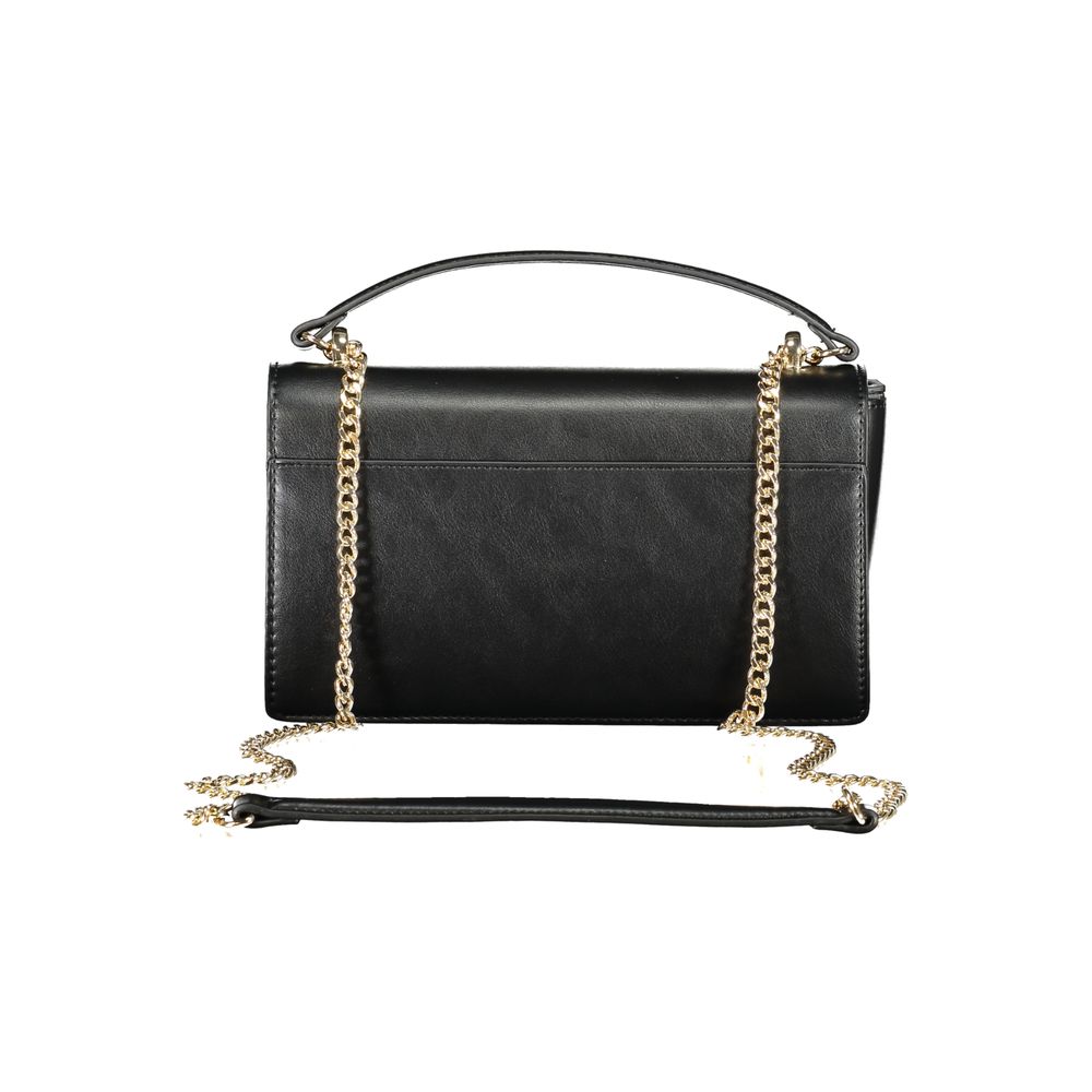 Mario Valentino Black Polyurethane Women Shoulder Bag | Regal Royce