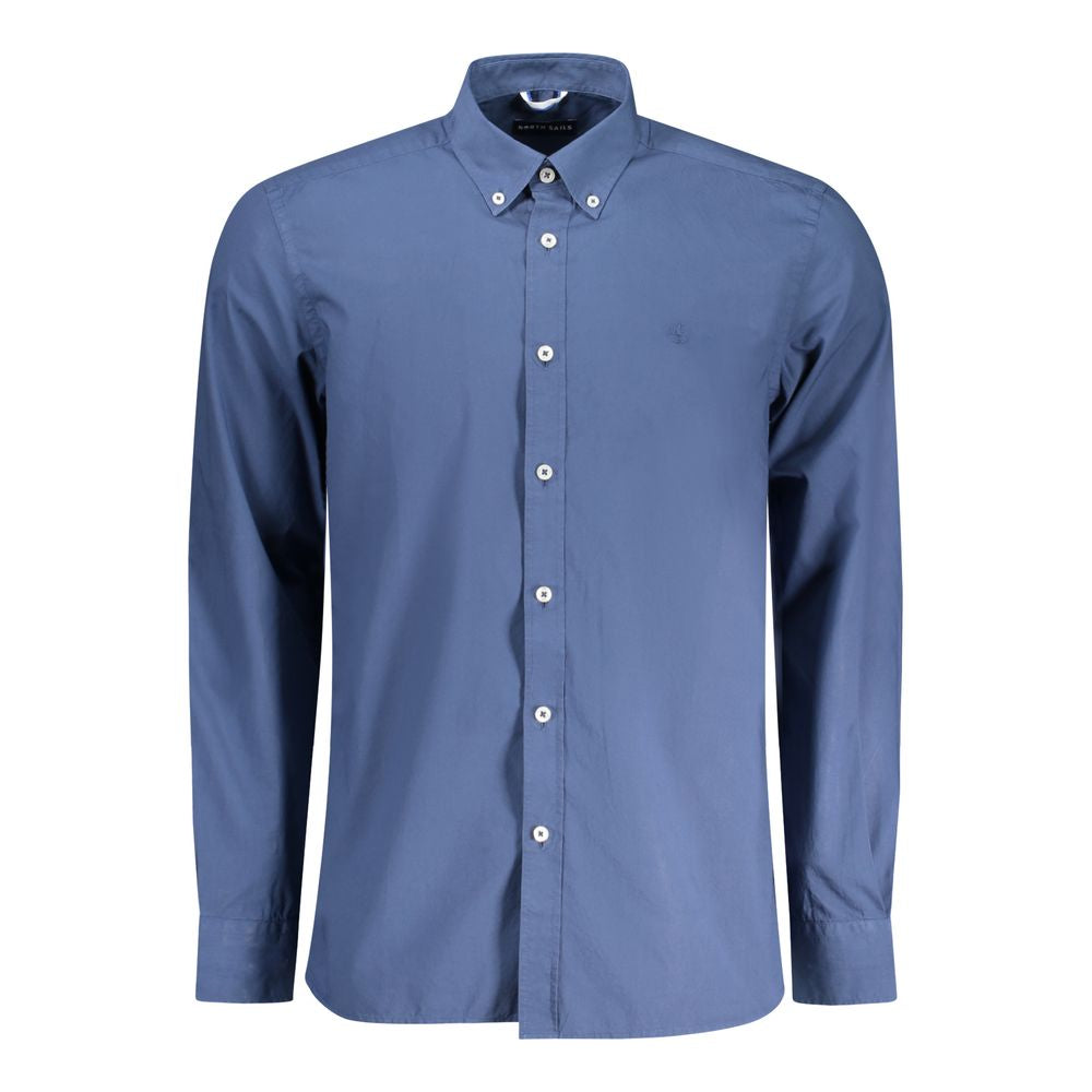 North Sails Blue Cotton Men Shirt | Regal Royce