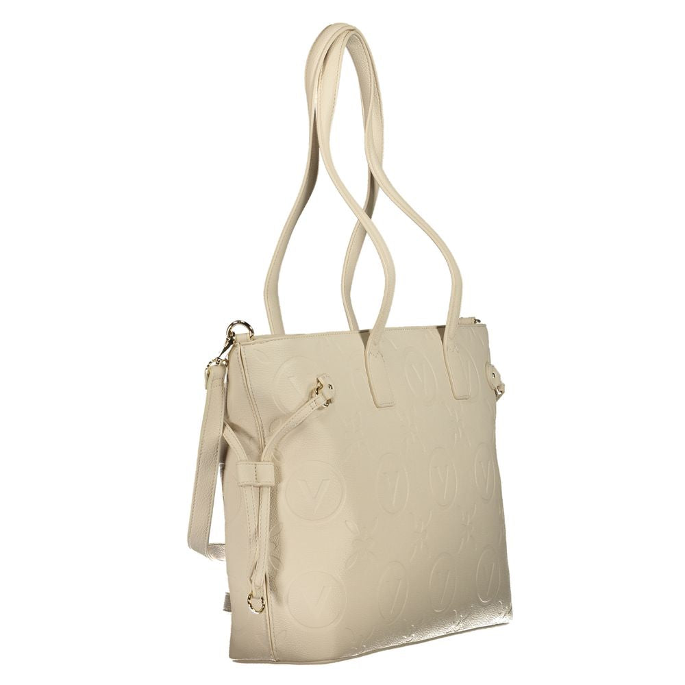 Mario Valentino Beige Polyurethane Women's Handbag | Regal Royce