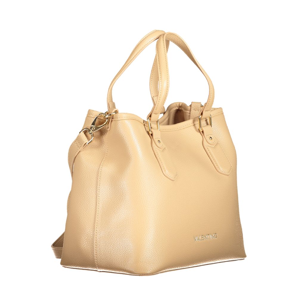 Mario Valentino Beige Polyurethane Women Handbag | Regal Royce