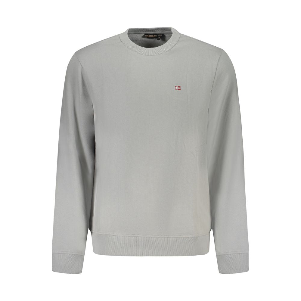 Napapijri Gray Cotton Men's Sweatshirt | Regal Royce