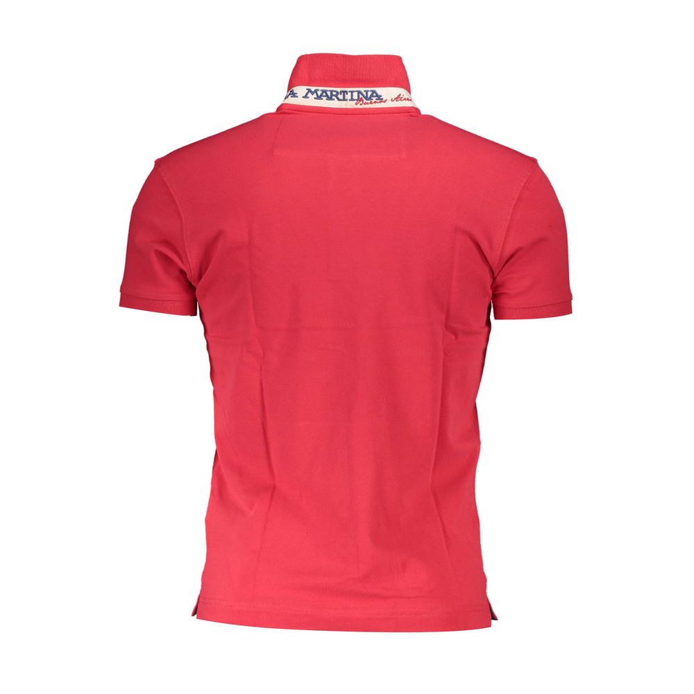 La Martina Red Cotton Men Polo Shirt | Regal Royce