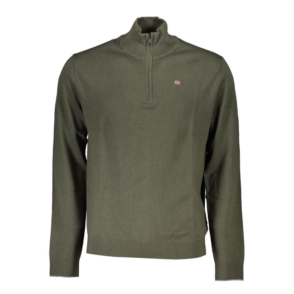 Napapijri Green Fabric Men Sweater | Regal Royce