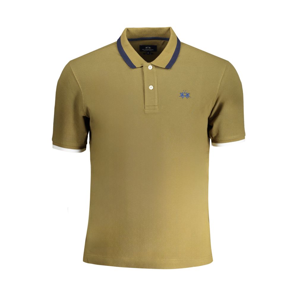 La Martina Verde Cotton Men Polo Shirt | Regal Royce