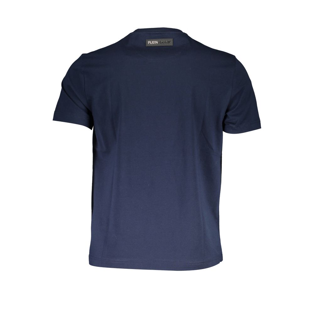 Plein Sport Blue Cotton Men T-Shirt | Regal Royce